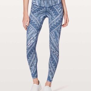 lululemon athletica Dynamic Blue Leggings Wonder Under Hi Rise